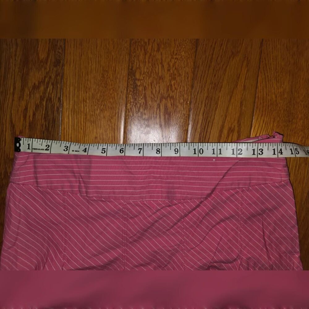 Vintage Old Navy Pink Pinstripe Skirt Size 2 Just Below Waist - Picture 3 of 6